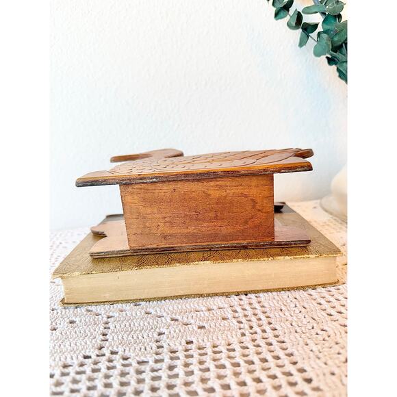 Hand Carved Wooden Duck Napkin Holder - Picture 5 of 5